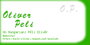 oliver peli business card