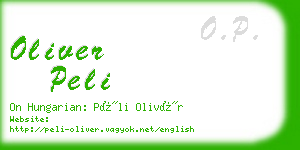 oliver peli business card